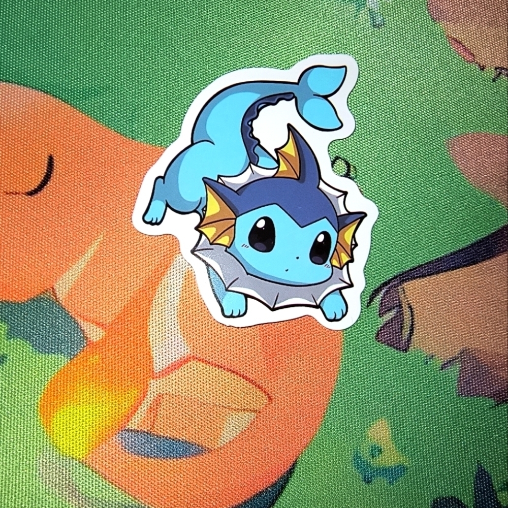 Pokemon Blue and Yellow Office Sticker Vaporeon Pokemon